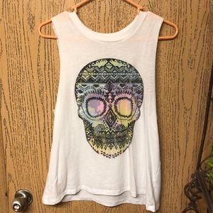 billabong candy skull tank top